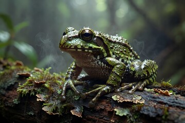 Obraz premium Hyper-Realistic Frog Photography