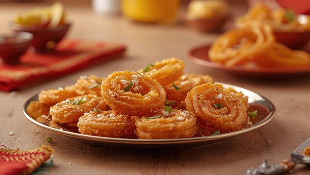 Gujarat's popular Indian snack features crunchy fafda and sweet jalebi.