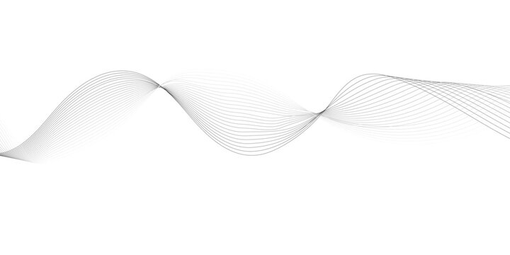 gray wave curve lines banner background design. Digital frequency track equalizer. Stylized line art background. modern soft luxury texture with smooth and clean vector subtle background illustration
