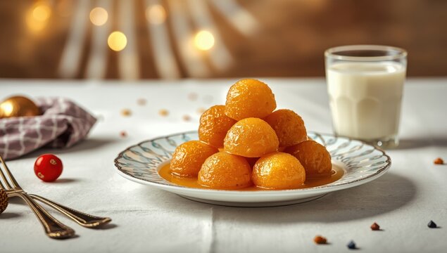 Gulab Jamun on a dish