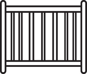 A minimalist illustration of a classic, sturdy wooden fence, a symbol of boundaries, safety, and domestic tranquility.  © DesignINKZ