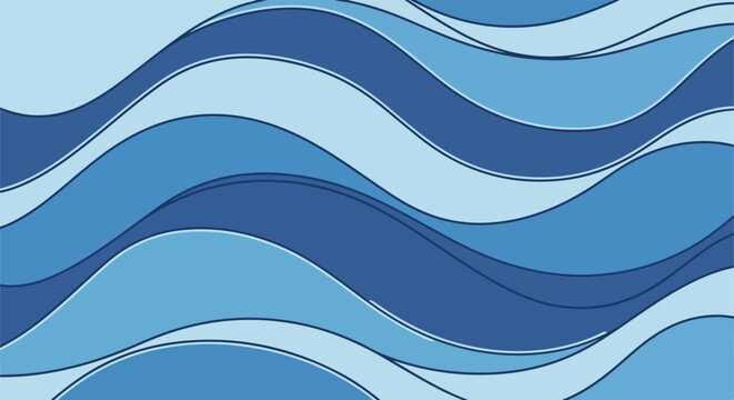 abstract blue waves pattern with flowing curves and gradients