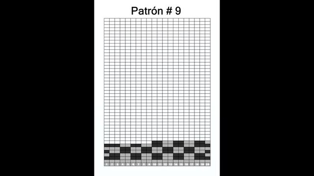 Patrones de tejidos elaborados en diagramas o dise&ntilde;os en punto de cruz.