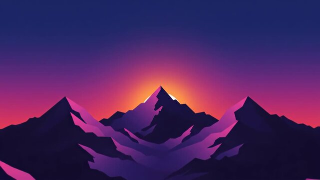 A breathtaking winter panorama of the Colorado Alps features a snowy mountain peak glowing under a vibrant sunrise sky as morning fog settles over the high valley landscape