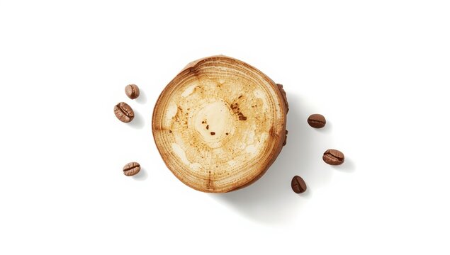 Sliced chicory root on white background.