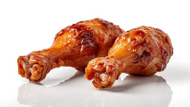 Smoked pork trotters on white backdrop