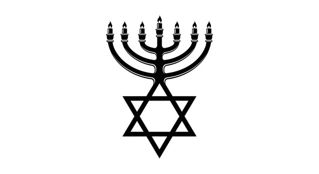 jewish menorah with candles