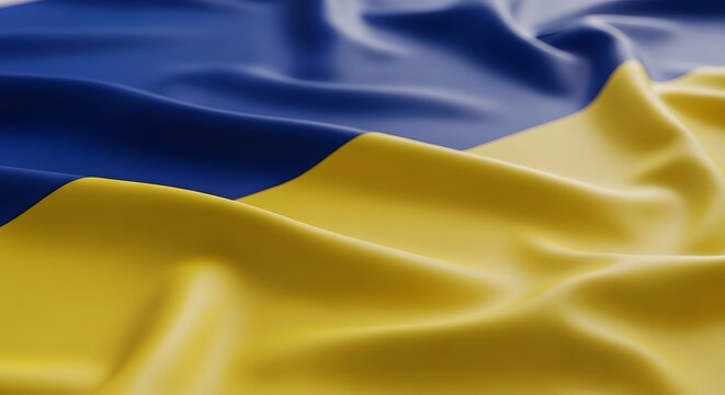Ukrainian flag waving a symbol of sovereignty and national identity