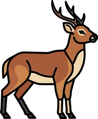 Fototapeta premium deer silhouette vector