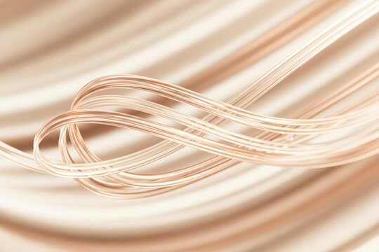 Soft peach colored wires in abstract infinity loop design
