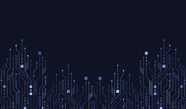 Circuit board vector illustration. High-tech technology background