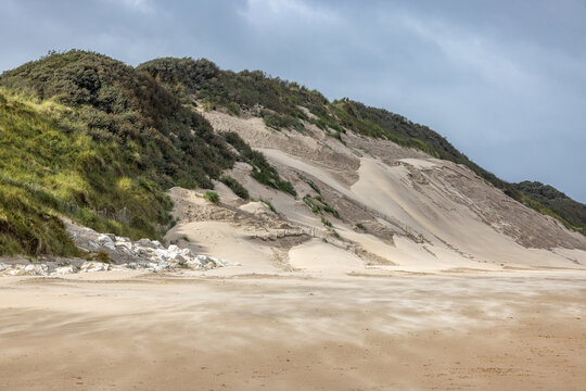 Coastal erosion sand dune White Rocks Portrush