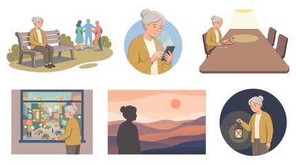 Fototapeta premium Elderly person coping with stress through therapy and support