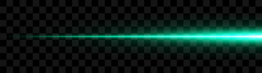 Fototapeta premium Abstract horizontal light beam with smooth glow and gradient fade, isolated on transparent background for overlay, visual effects and modern design compositions