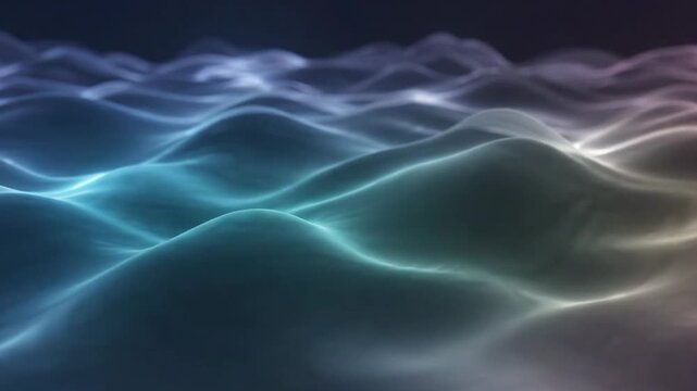 Abstract Flowing Gradient Waves with Soft Transitions and Seamless Loop Motion