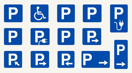 Collection of various parking signs. © Abhinaya Project