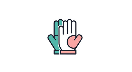 Obraz premium Illustration of hands in a clean and minimal colorful style on a white backdrop