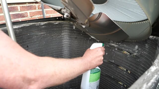 Cleaning Air Conditioner Coils on Outdoor Unit to Improve Efficiency