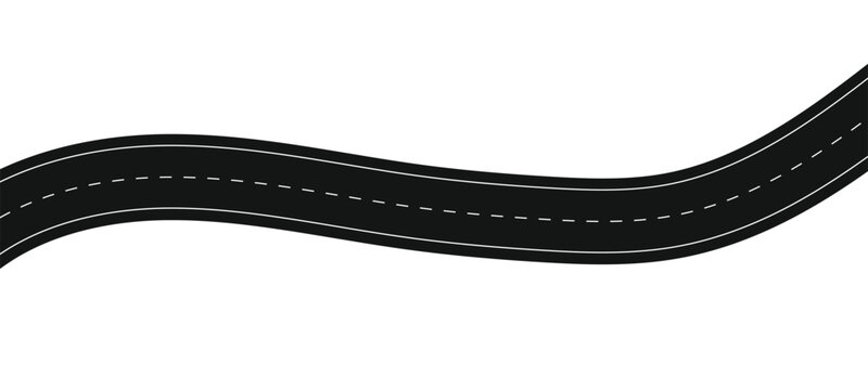 Curved Wavy Road Vector