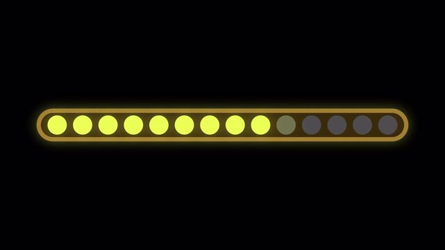 Yellow Dot Sequence Abstract Loading Progress Animation