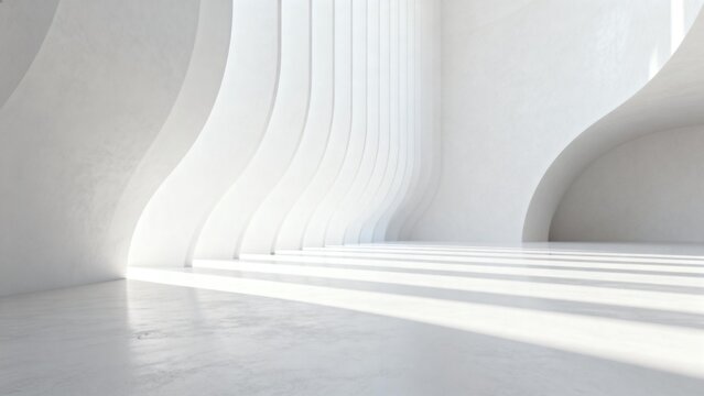 Abstract white architectural interior