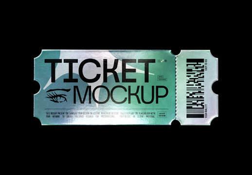 Ticket Mockup &mdash; Perforated Edge Branding Presentation (PSD)