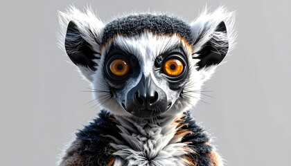 Fototapeta premium Ringtailed Lemur Portrait.