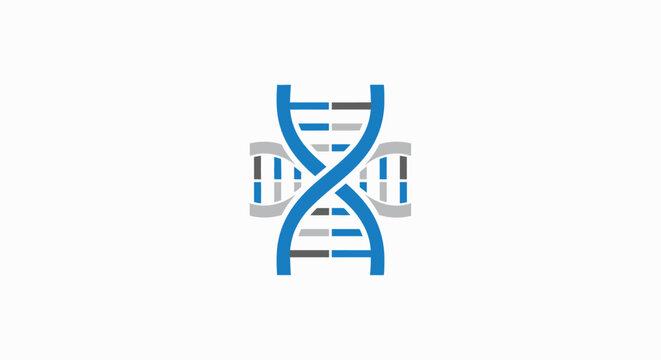 Illustration of a stylized DNA helix representing genetic code and scientific innovation