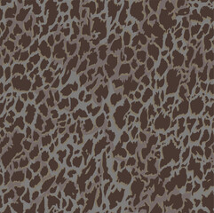 Fototapeta premium Elegant shape vector blurred earth skin tones trendy leopard animal skin wild life hand drawn seamless pattern wrapping paper decorative, womenswear ready to print canvas repeatable pattern 