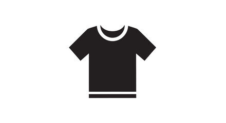 Naklejka premium Minimalist black t-shirt icon illustration on a white background simple style.