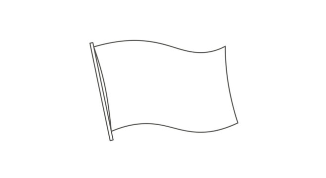 waving blank flag icon