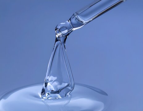 Glass Dropper with Liquid Stretching Like Silk Thread