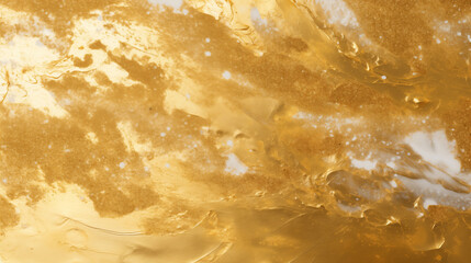 Obraz premium Golden abstract background with glossy finish and rough texture.