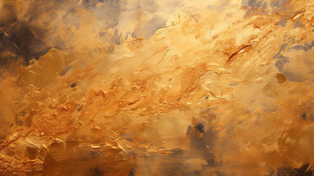 Abstract gold and dark textured background with thick brush strokes.