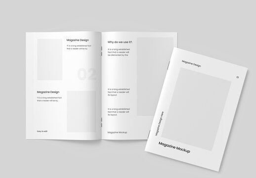 Clean Magazine Mockup Design Template