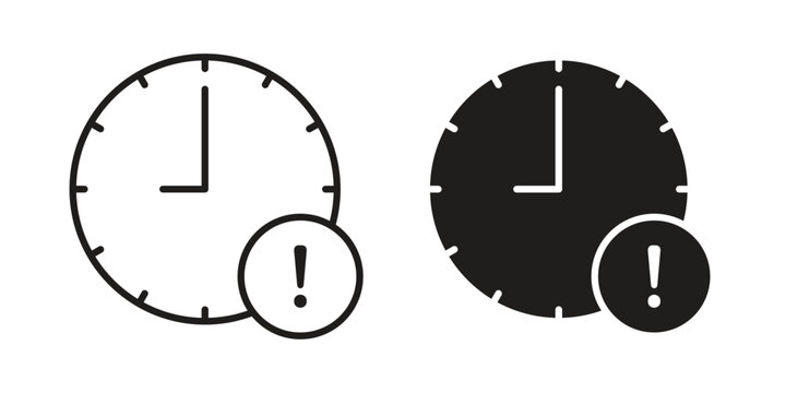 Alarm exclamation icon graphic vectors for website design