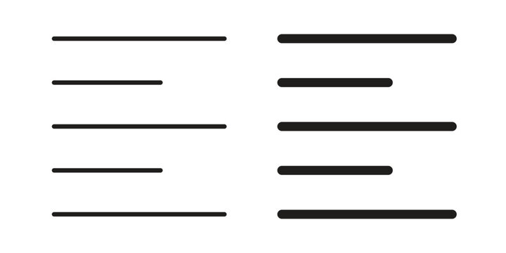 Align left icon graphic vectors for website design