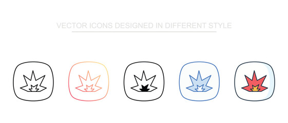 Fototapeta premium Explosion Icon Set