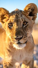 Fototapeta premium Lion Cub Close Up.