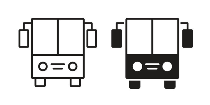 Bus icon graphic vectors for website design