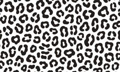 Fototapeta premium Seamless leopard print pattern trendy animal texture background
