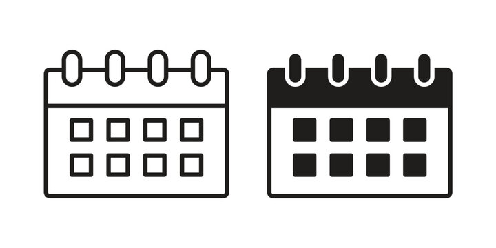 Calendar icon graphic vectors for website design