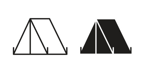 Camping icon graphic vectors for website design © Zandra