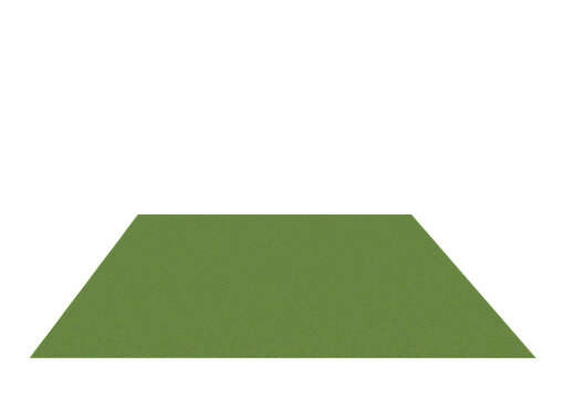 Terrain of grass, view 3D. On isolated transparent background.