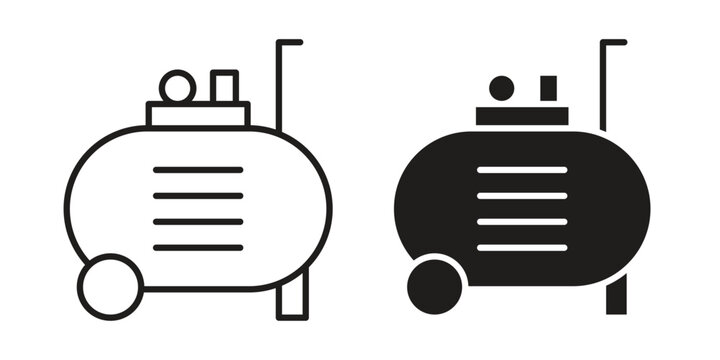 Compressor icon graphic vectors for website design