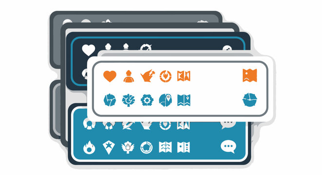 Stack of Mobile Phones Displaying Various App Icons and User Interface Elements