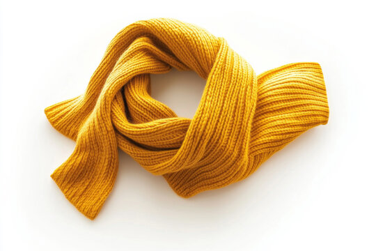 Cozy Woven Scarf isolated with copy space
