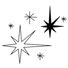Fototapeta premium Sparkling Star Graphic Element – Glitter Twinkle Light Effect