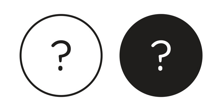 Interrogation icon graphic vectors for website design