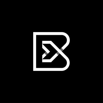 Letter B Arrow House Monogram. Modern Geometric Letter B Monogram Logo with Minimalist Arrow and House Silhouette Concept